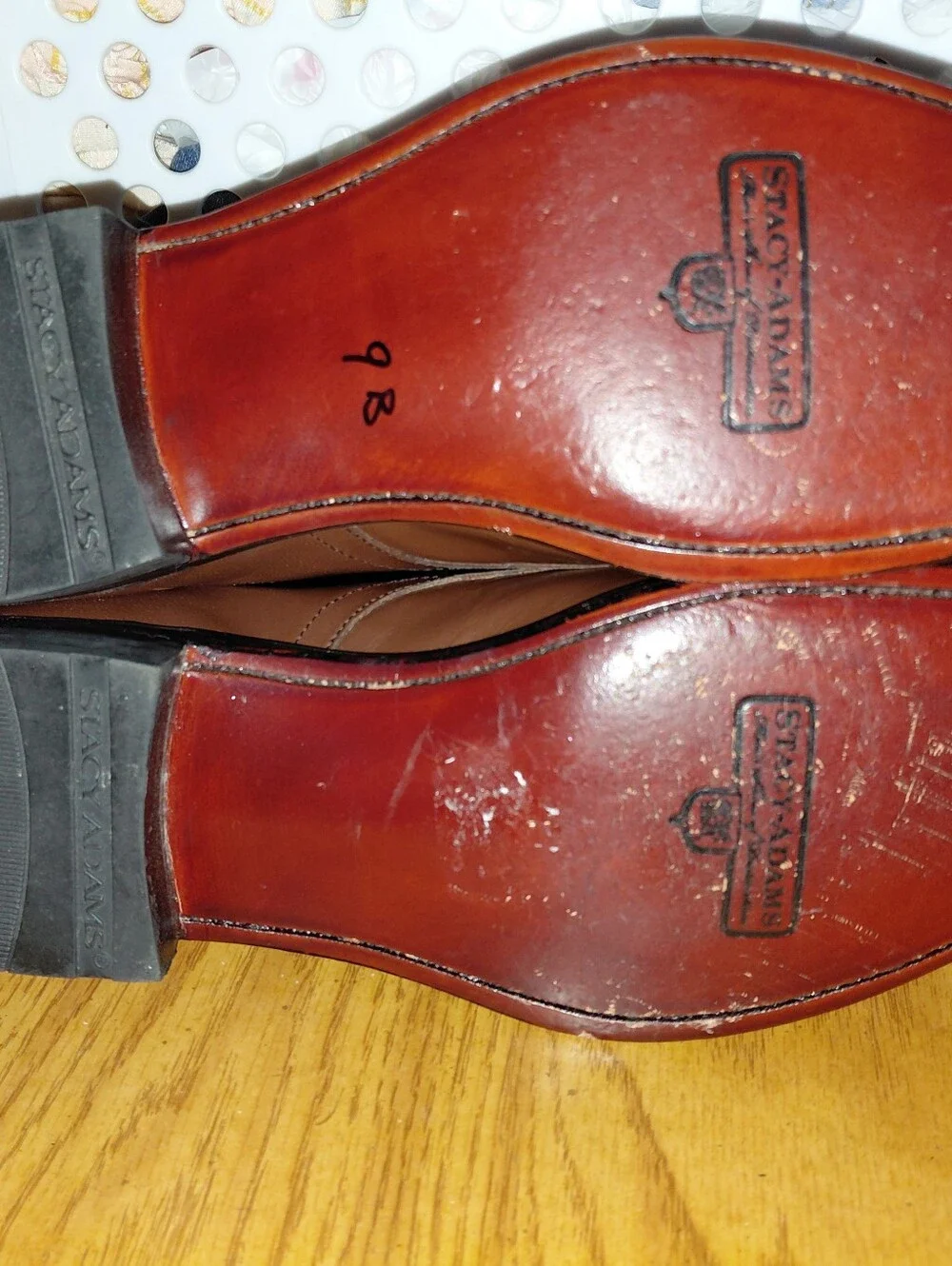 Stacy Adams Size 7 Mens EEUC Brown Leather